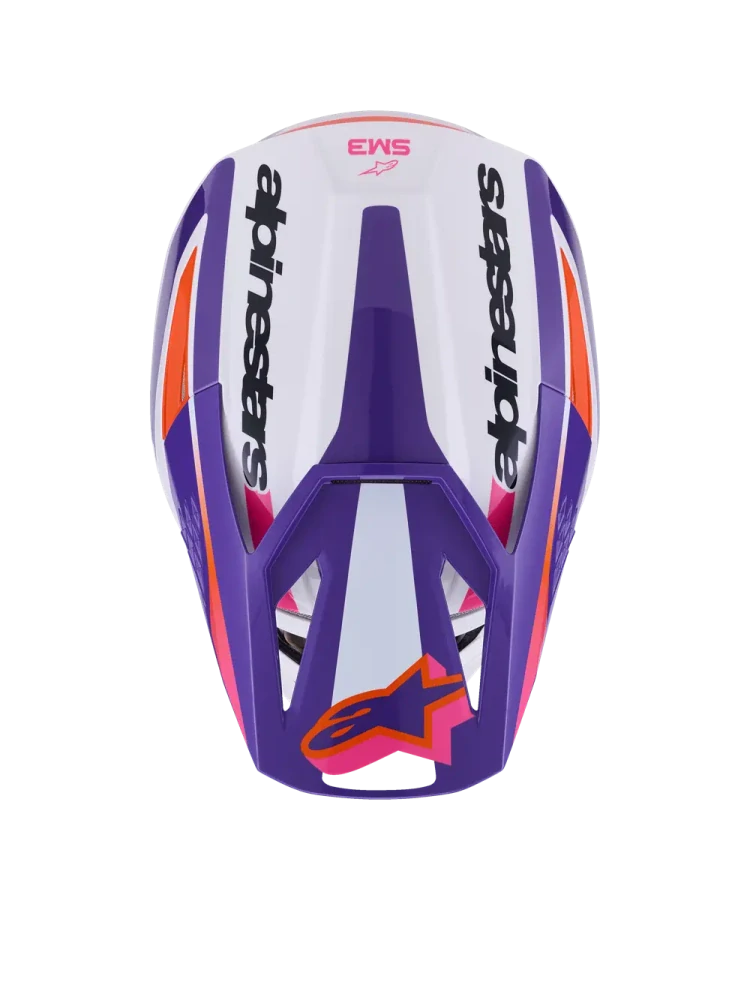 Motokrosová přilba ALPINESTARS SM3 / SM-3 / S-M3 / 8300926-2052 HEAT bílá/fialová/růžová