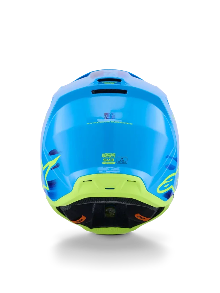 A Motokrosová přilba ALPINESTARS SM3 / SM-3 / S-M3 / 8301126-7232 FORCE barva cyan velikost M 
