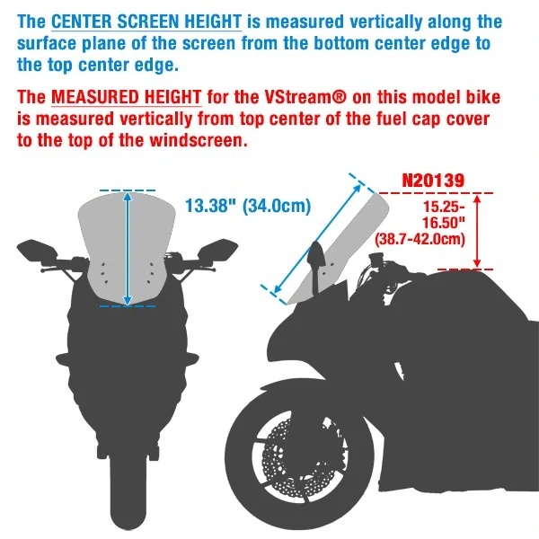 Plexi motocyklu NATIONAL CYCLE verze krátká N20139 pro KAWASAKI KLR 650 rok 2022 barva tmavě šedá, výška plexi 34 cm