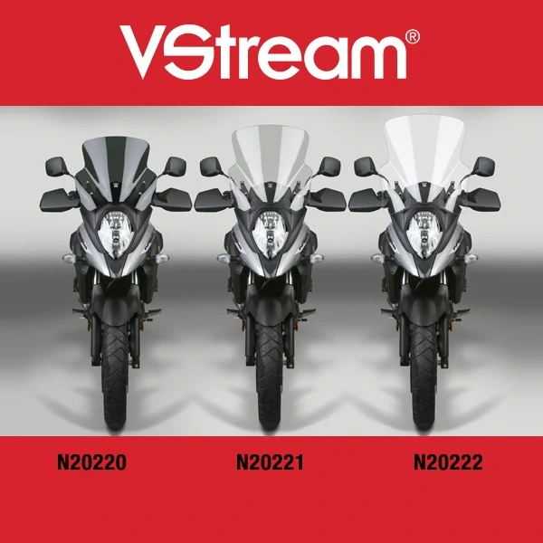 Plexi motocyklu NATIONAL CYCLE verze vysoká N20222 pro SUZUKI DL 650 V-STROM / V-STROM ADVENTURE/X/XT rok 2017-2021 barva čirá, výška plexi 48,2 cm