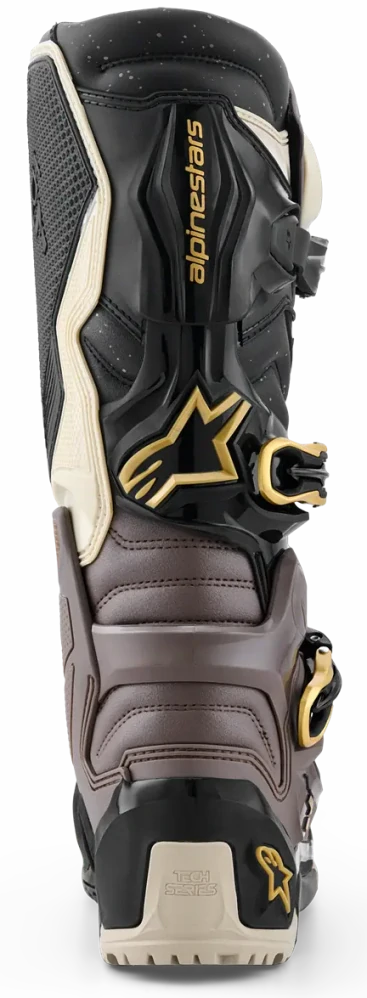 Motocyklové boty pro enduro a terén ALPINESTARS TECH 7 ENDURO DRYSTAR 2010526-1558 barva černá/šedá/hnědá/zlatá  