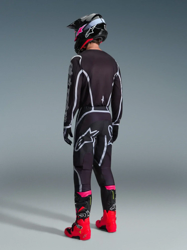a Motokrosový komplet kalhot a dresu ALPINESTARS FLUID APEX barva černá/šedá velikost 34+L
