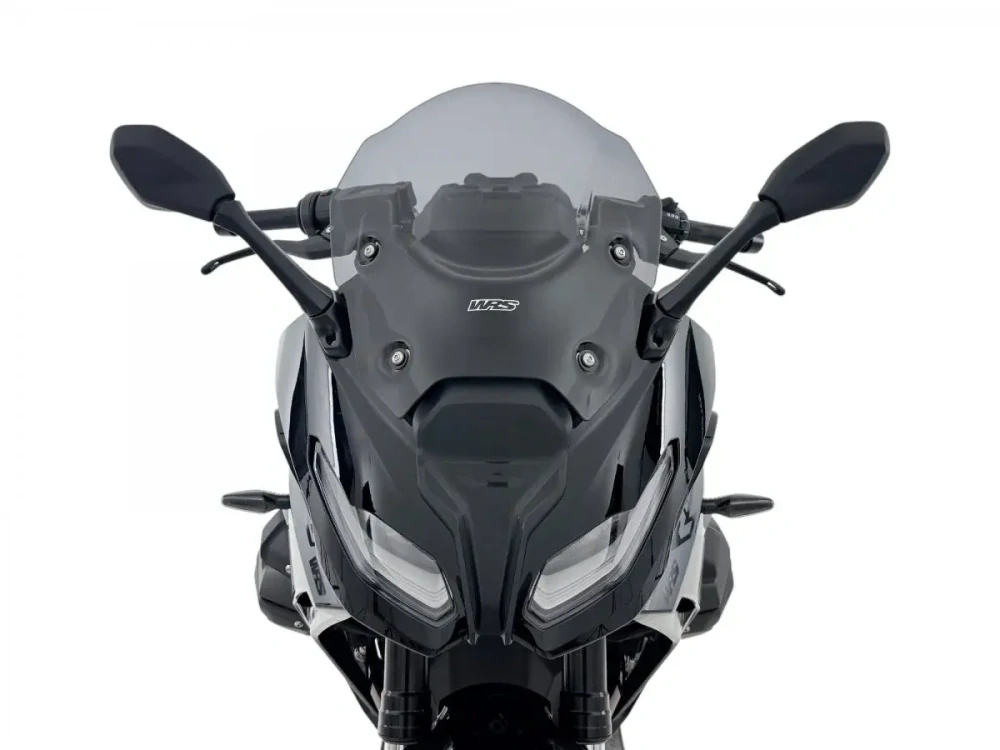 Plexi motocyklu WRS VERZE SPORT pro motocykl BMW R 1300 RS 2025-2026 barva tmavě kouřová, výška plexi 36 cm / o 1,5 cm nižší než originální plexi