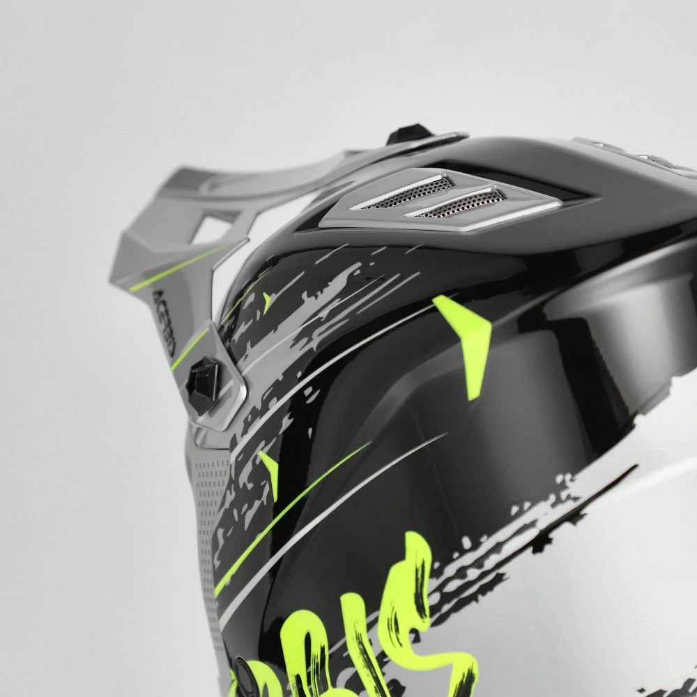 a Dětská motokrosová přilba / MX helma ACERBIS PROFILE JUNIOR barva černá/žlutá fluo velikost XL