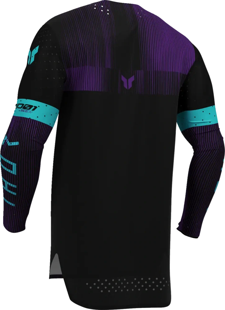 Lehký a pružný motokrosový - enduro dres THOR SPORTMODE VANISH barva černá/fialová
