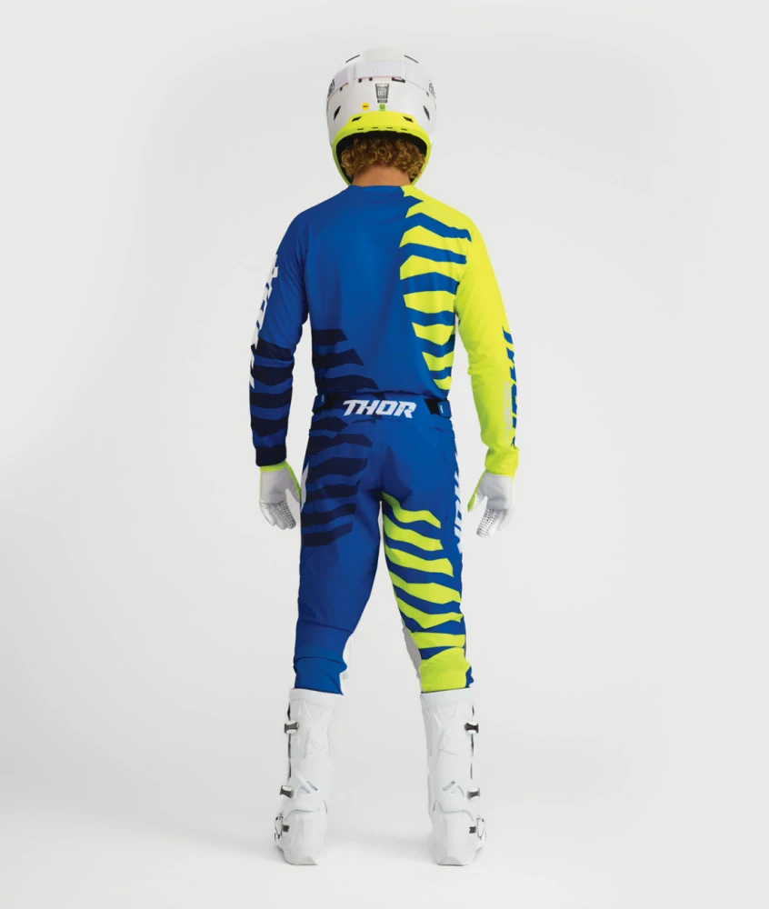 Motokrosové / enduro kalhoty THOR LAUNCHMODE SHREDDER barva modrá/acid