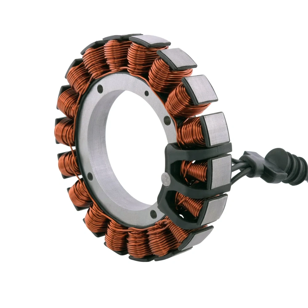 Stator motocyklu RM STATOR RMS010-108648 pro HARLEY DAVIDSON Dyna Super Glide / Fat Boy / Heritage Softail rok 2001-2006 | 30017-01B / 30017-01A-138 viz popis