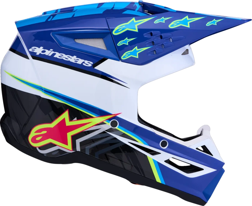Motokrosová přilba ALPINESTARS SM3 / SM-3 / S-M3 FALCON 8300827-7347 barva černá/bílá/modrá