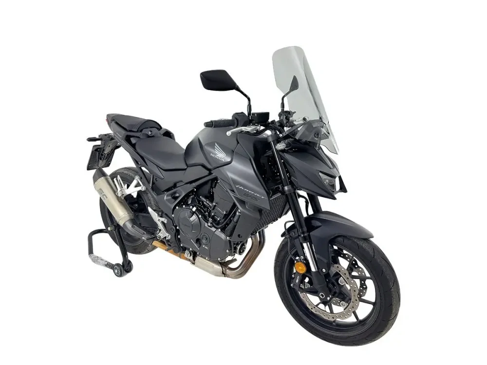 Plexi motocyklu WRS verze CAPONORD pro HONDA HORNET 750 rok 2025-2026 barva kouřová, výška plexi 51 cm, bez montážní sady