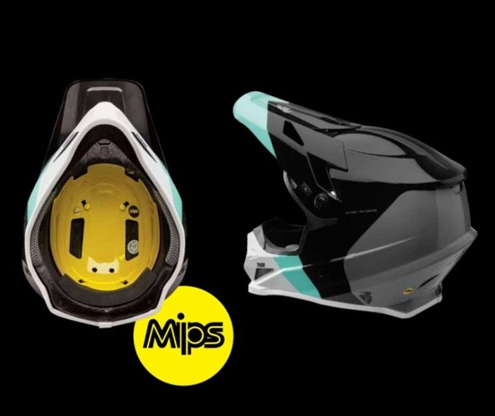 a Motokrosová přilba THOR SECTOR BOMBER BLACK/MINT - se systémem MIPS vel. XXL