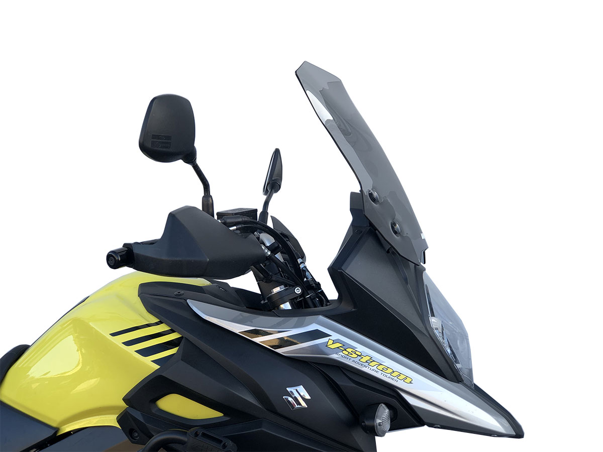 Plexi motocyklu WRS pro SUZUKI V-STROM 650 2017-2020, verze TOURING, výška 38 cm, barva kouřová