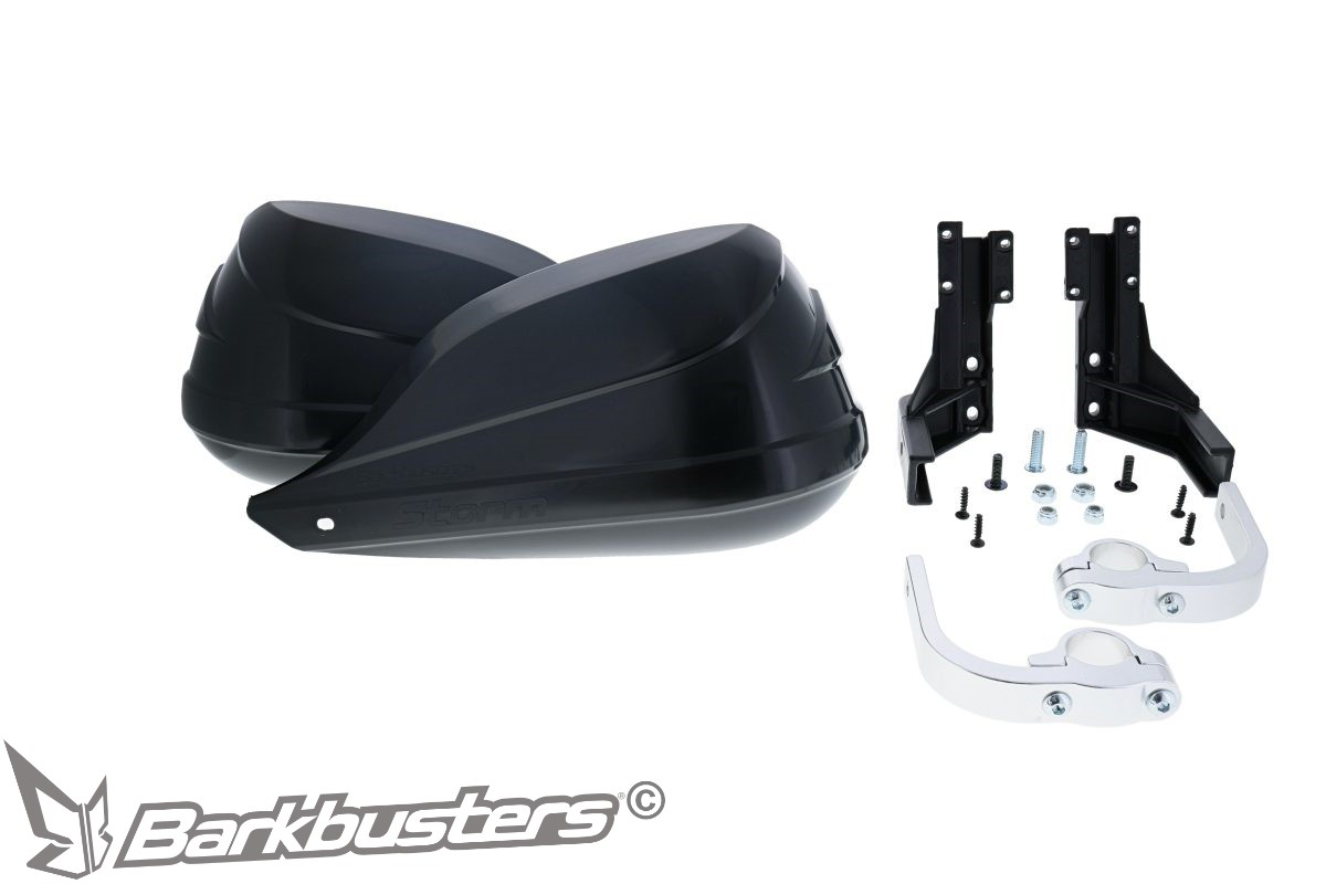 Sada motocyklových krytů páček BARKBUSTERS HANDGUARDS STORM SINGLE POINT černé, pár, pro průměr řidítek 22 mm