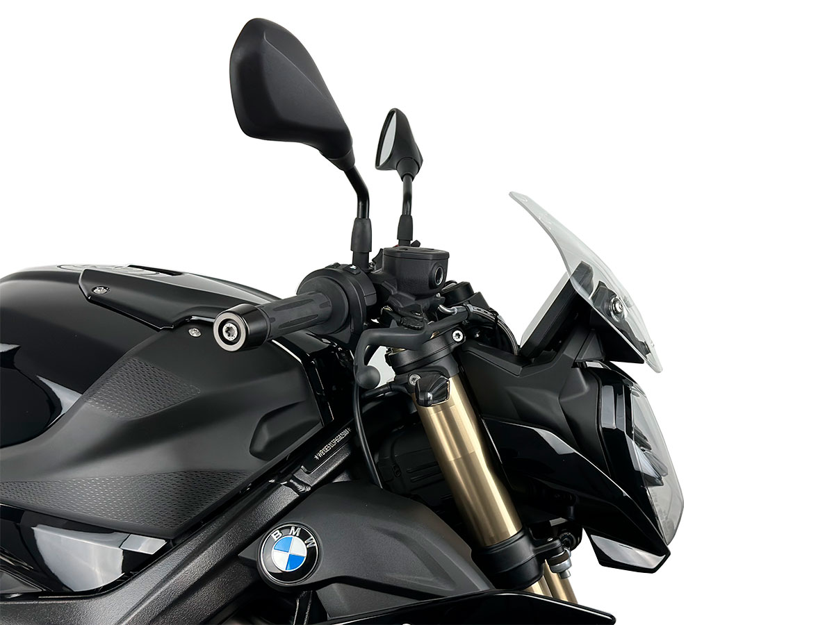 Plexi motocyklu WRS SPORT pro BMW S 1000 R rok 2022-2023, výška 25 cm, šíře 28cm, barva čirá