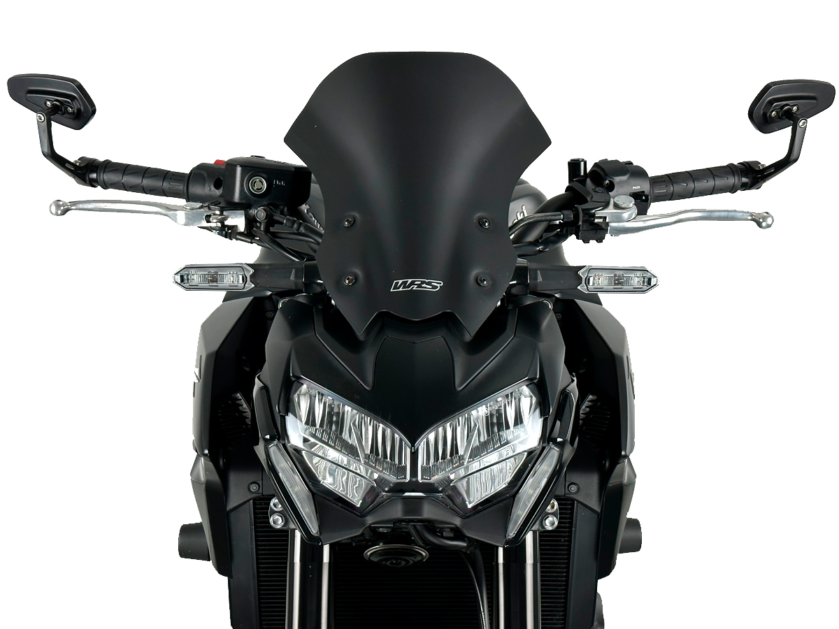 Plexi motocyklu WRS verze TOURING pro motocykly KAWASAKI Z 900 ABS rok 2020-2024, výška 31 cm, šíře 37 cm, , barva matná černá