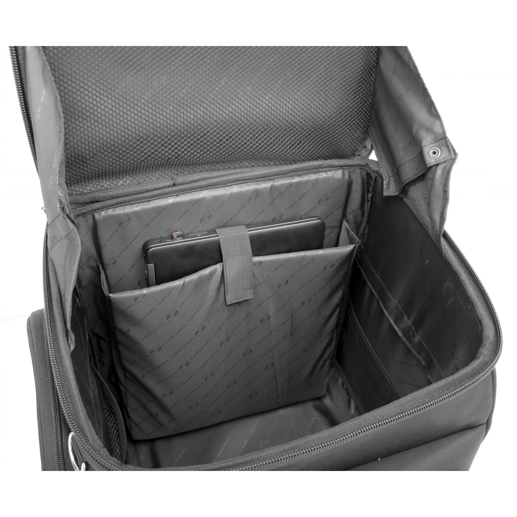 Zadní textilní motocyklová zavazadlová brašna SADDLEMEN BR4200 Back Seat / Sissy Bar/ Roller Bag, barva černá, objem 55,7 litrů