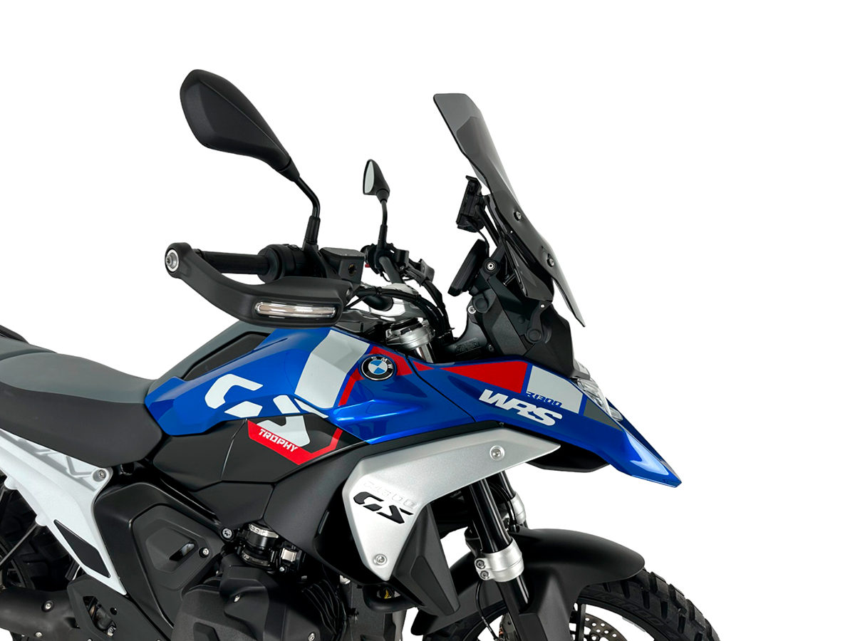 Plexi motocyklu WRS TOURING BM088FS pro BMW R 1300 GS ABS rok 2023-2024 barva tmavě kouřová bez deflektorů 
