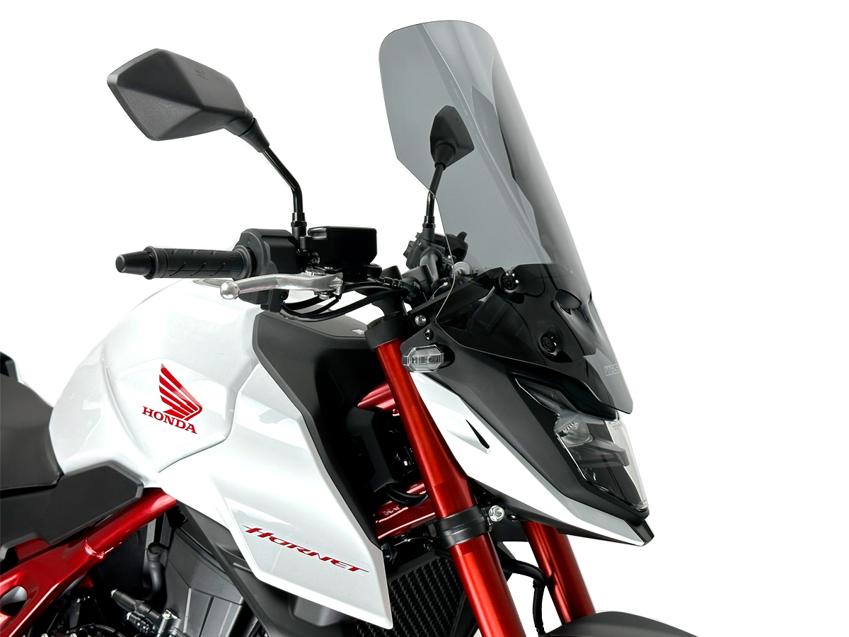 Plexi motocyklu WRS verze CAPONORD pro HONDA HORNET 750 ABS rok 2023-2024 barva kouřová, výška plexi 51 cm