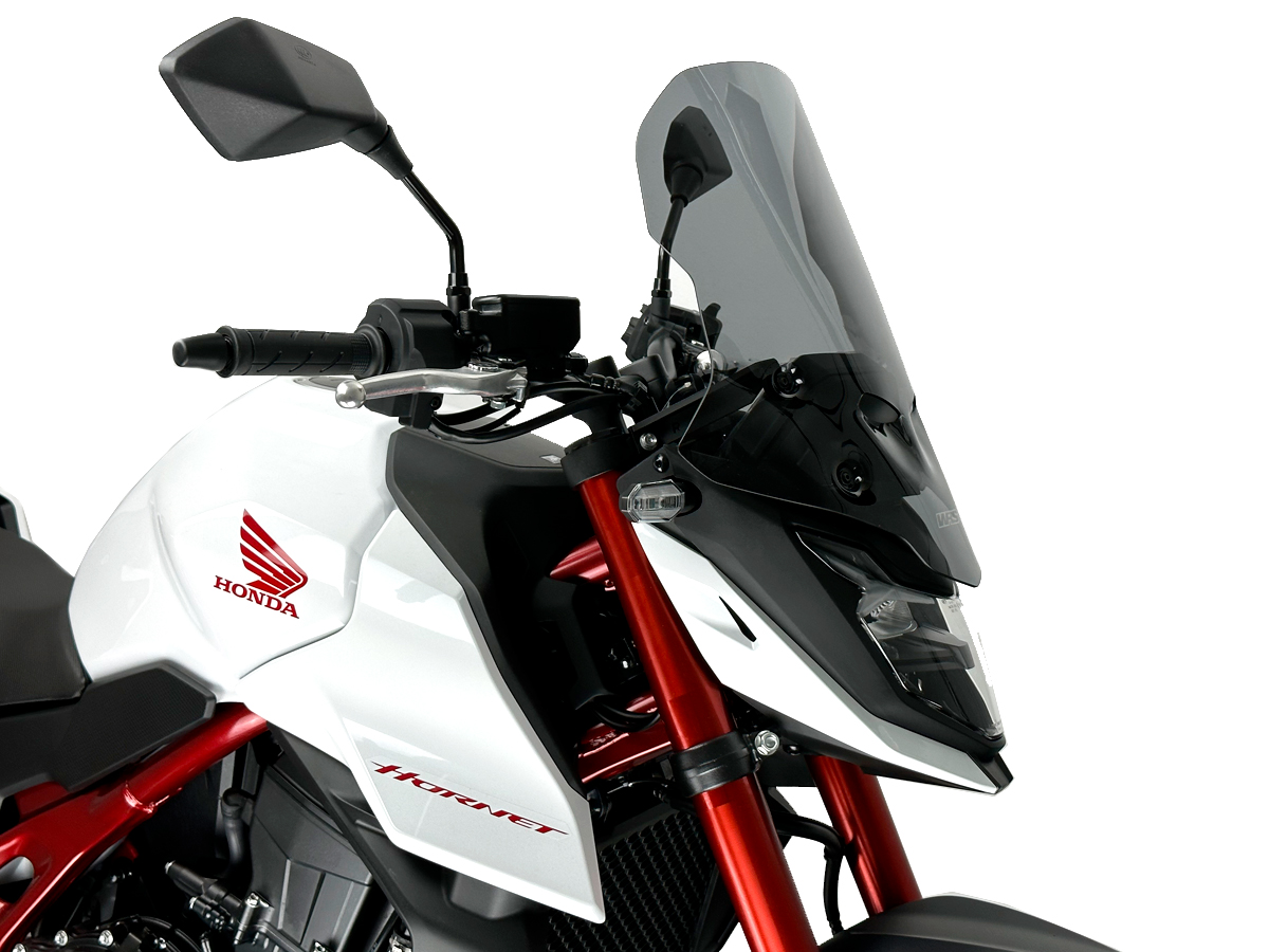 Plexi motocyklu WRS verze TOURING pro HONDA HORNET 750 ABS rok 2023-2024 barva tmavě kouřová, výška plexi 43 cm