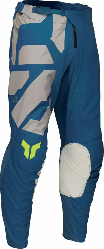 A Motokrosový / enduro komplet kalhot a dresu THOR LAUNCHMODE FORGE barva modrá/šedá velikost 38 + XXL