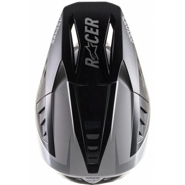 a Motokrosová přilba / MX helma ALPINESTARS SM5 ( SM-5 , S-M5 ) RAYON barva černá/bílá/oranžová fluo/matná, velikost XL / 61-62 cm 