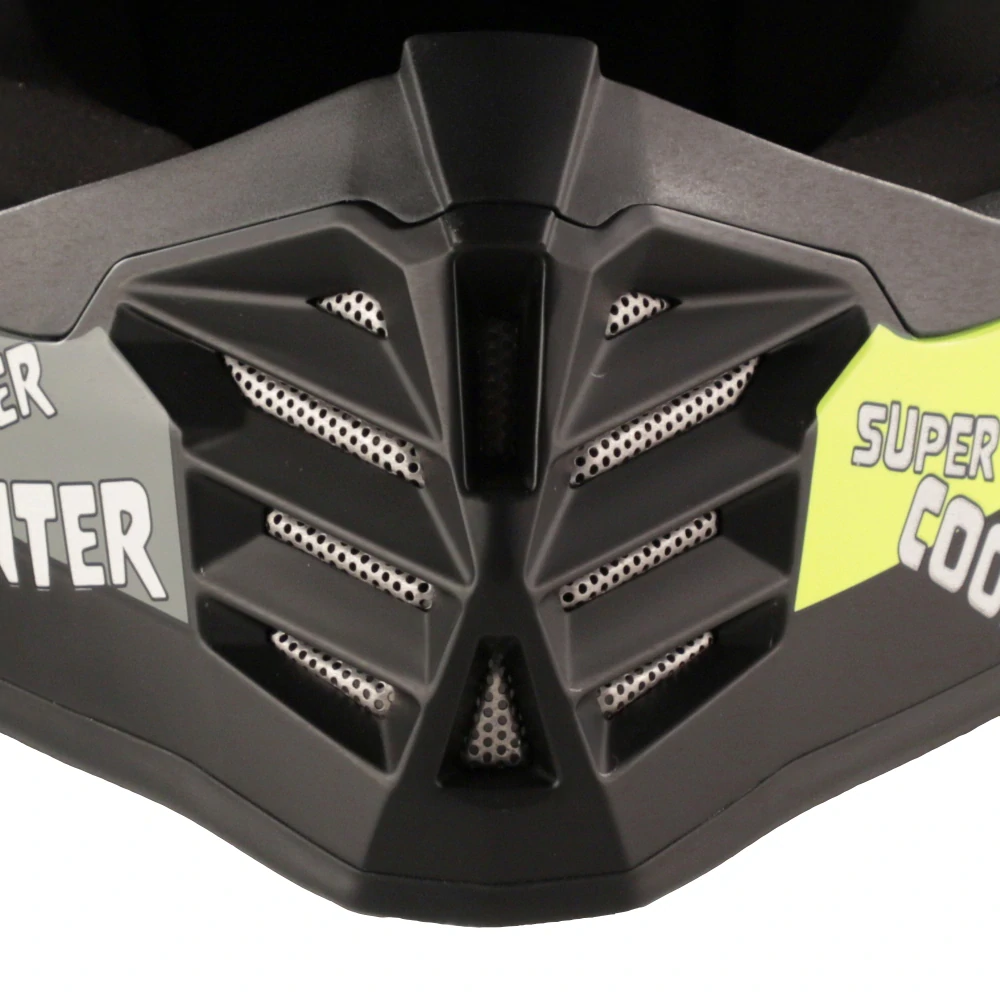 A Dětská motokrosová přilba / MX helma ACERBIS PROFILE JUNIOR barva černá/fluo žlutá matná velikost S pro obvod hlavy 47-48cm 