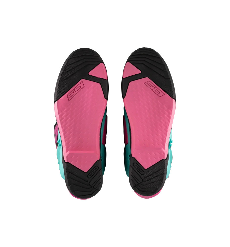 Motokrosové / enduro boty SIDI CROSSAIR barva mentolově zelená/černá/růžová, pár