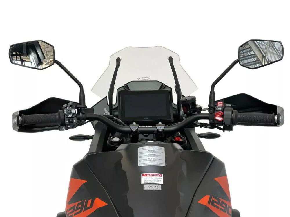 Motocyklové plexi / čelní plexi motocyklu  WRS VERZE SPORT KT010T pro KTM 1290 SUPER ADVENTURE / S rok 2021-2024 barva čirá, výška plexi 16,5 cm 