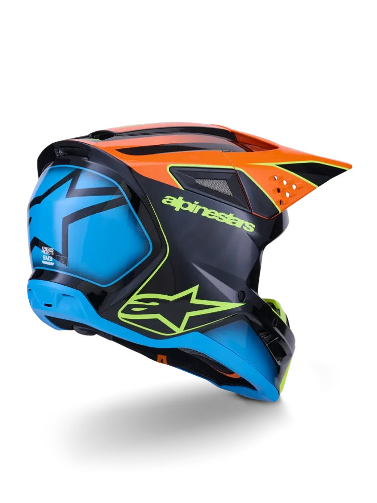 Motokrosová přilba ALPINESTARS SM3 / SM-3 / S-M3 / 8300526-1455 FRAY černá/oranžová/žlutá