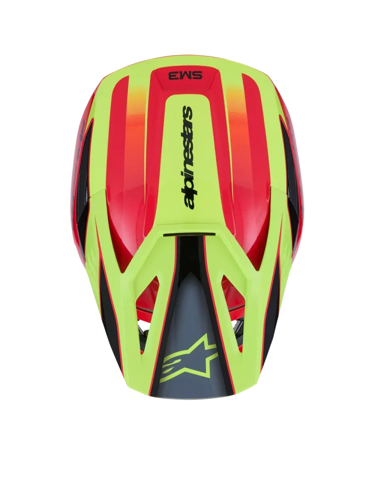 Motokrosová přilba ALPINESTARS SM3 / SM-3 / S-M3 / 8300526-3051 FRAY černá/červená/žlutá