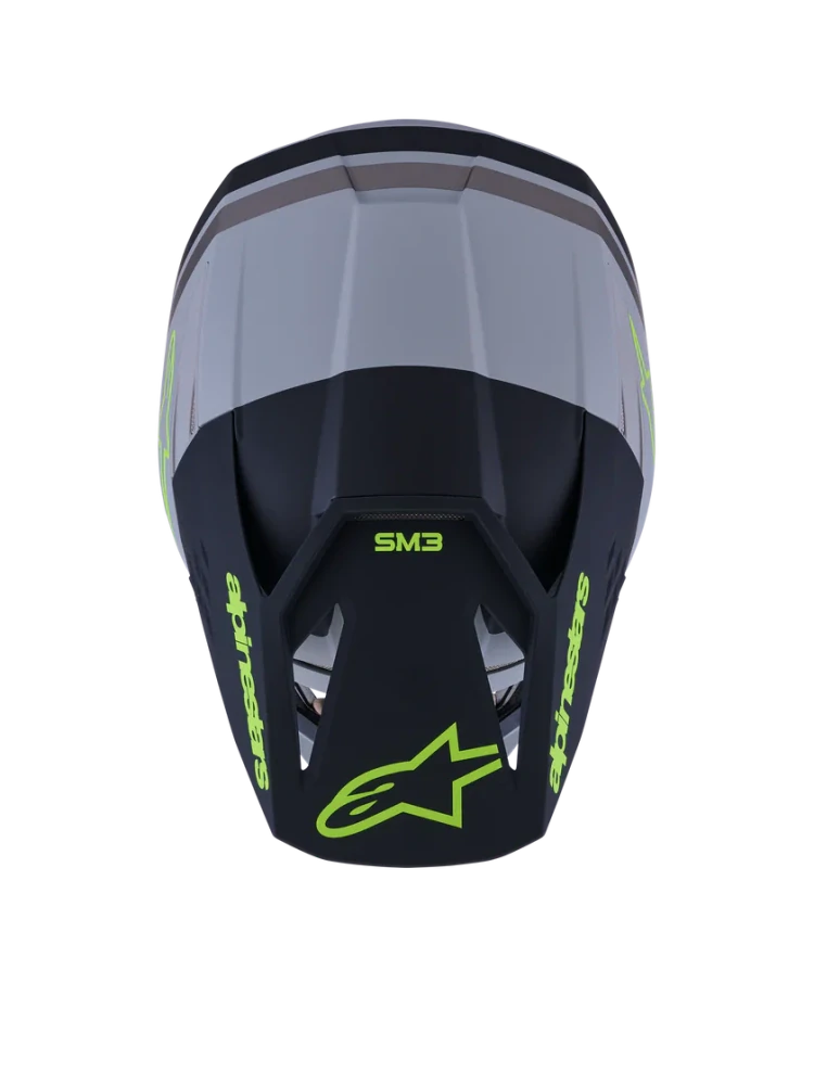 Motokrosová přilba ALPINESTARS SM3 / SM-3 / S-M3 / 8300726-9510 RADIUM černá/šedá/žlutá fluo