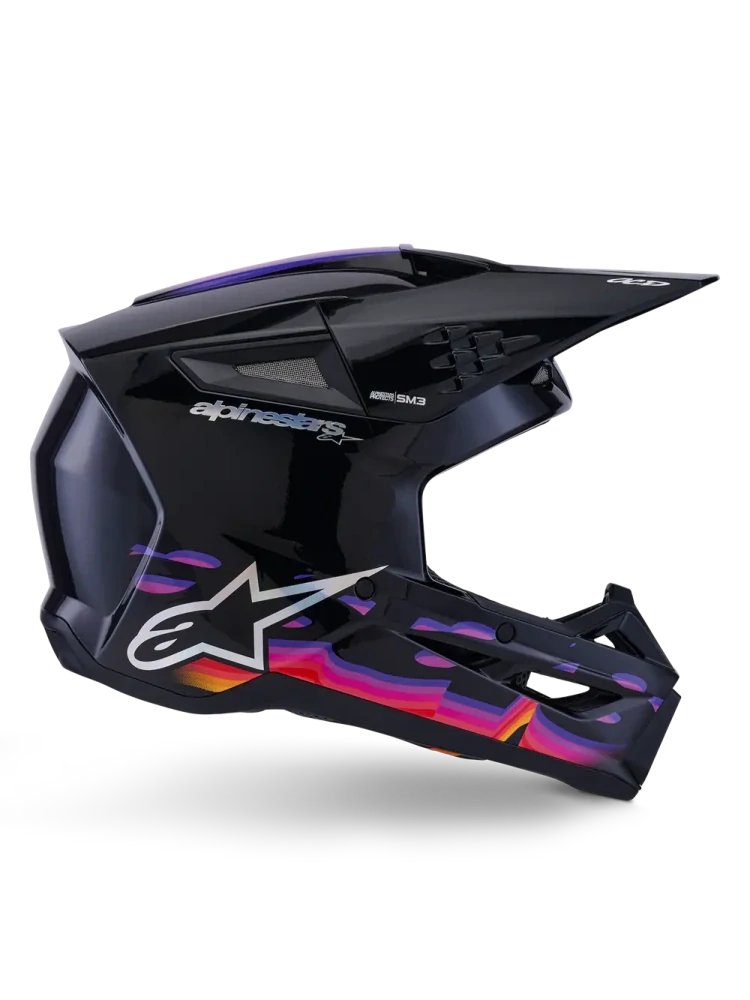 Motokrosová přilba ALPINESTARS SM3 / SM-3 / S-M3 / 8301126-1180 FORCE černá lesklá