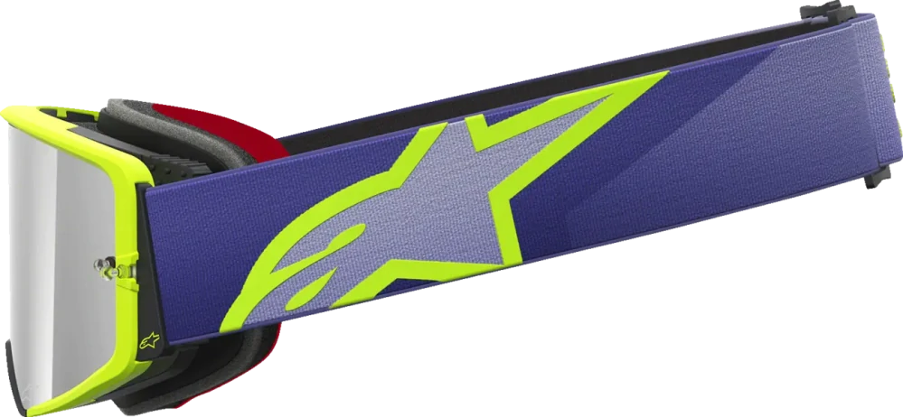 Motokrosové / enduro brýle ALPINESTARS GOGGLE SUPERTECH CORP 5100326-3156 barva fialová/žlutá fluo, stříbrné zrcadlové plexi 