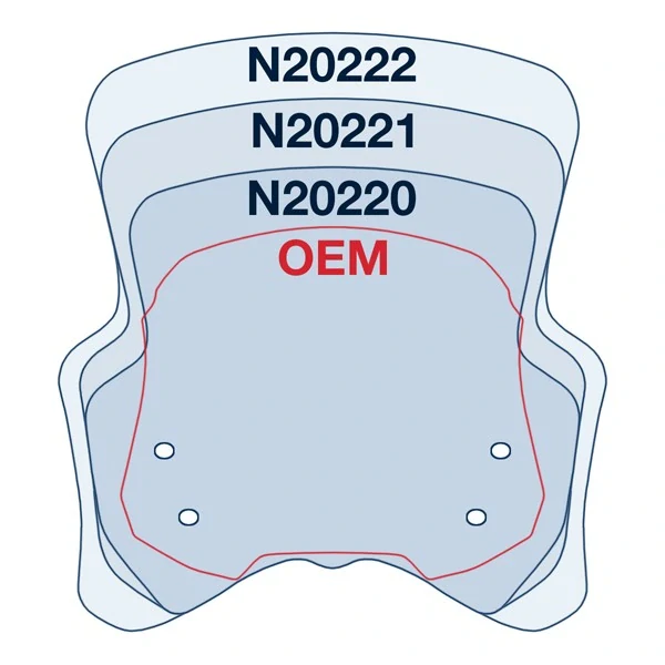 Plexi motocyklu NATIONAL CYCLE verze střední N20221 pro SUZUKI DL 650 V-STROM / V-STROM ADVENTURE/X/XT rok 2017-2021  barva světle šedá, výška plexi 41,9 cm  