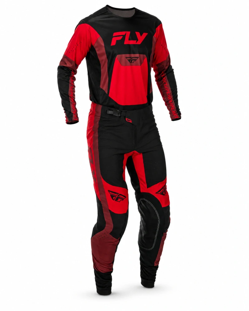 a Lehký a maximálně pohodlný motokrosový komplet kalhot+dresu FLY RACING LITE USA 2026 barva šedá/černá velikost 34+L
