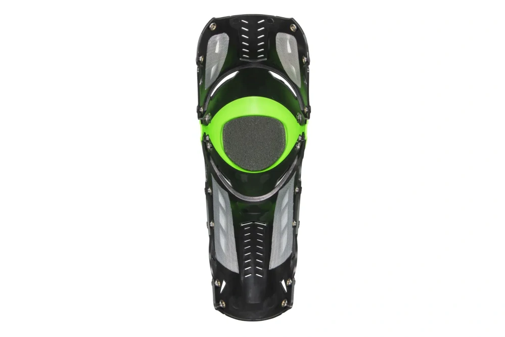 a Kloubové kolenní/holenní chrániče UFO CRYPTON KNEE/SHIN GUARD barva černá/zelená, jednotná dospělá velikost - pár