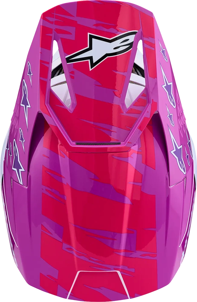 Motokrosová přilba ALPINESTARS SM3 / SM-3 / S-M3 FALCON 8300827-3222 barva růžová/fialová/bílá