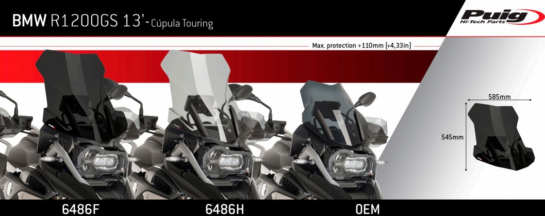 Plexi PUIG TOURING pro BMW R 1200 GS 2013-2017