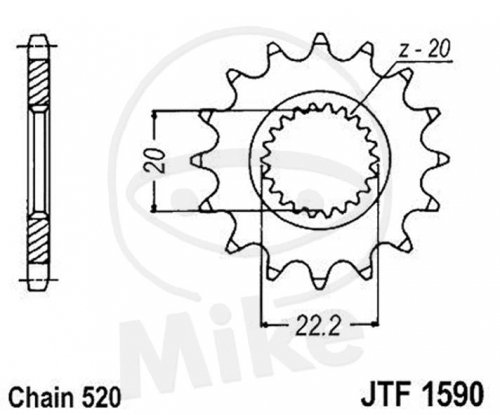 Řetězová sada YAMAHA WR 250F 02-09