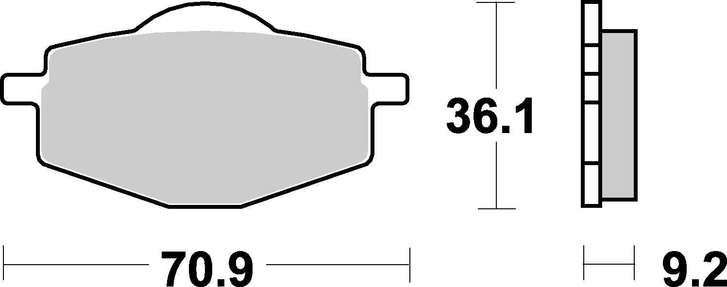 Brzdové destičky YAMAHA XT 600 88-89 ZADNÍ