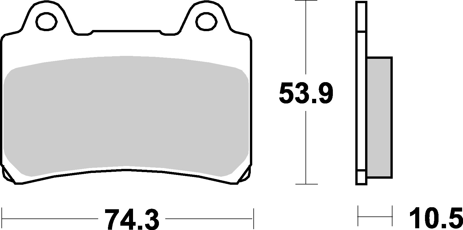 Brzdové destičky YAMAHA SRX 600 88-89