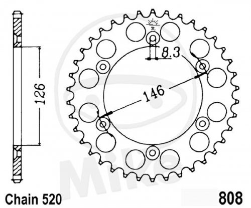 Řetězová sada SUZUKI RMZ 450 2005-2010