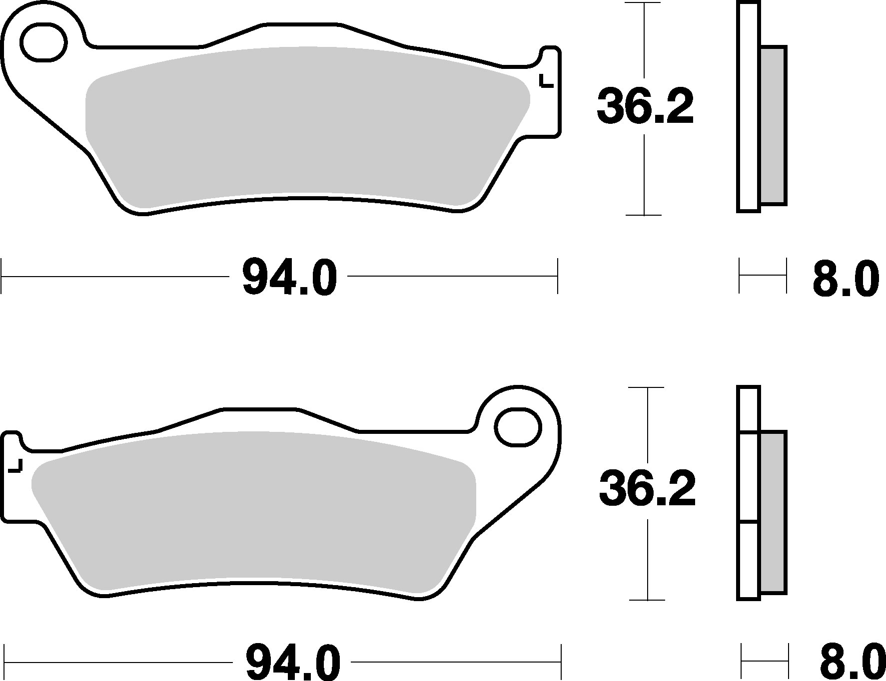 Brzdové destičky KTM SC 620 LC4 SUPERCOMP 98-04