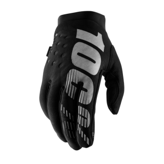 a Motokrosové rukavice do chladného počasí  100% BRISKER BLACK vel. S