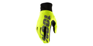 a Motokrosové rukavice 100% BRISKER HYDROMATIC ŽLUTÁ FLUO vel. XXL