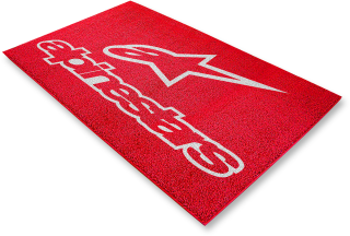Koberec - rohožka pod motocykl ALPINESTARS RUG ASTARS X-LARGE barva červená/černá, rozměr 250 cm x 150 cm