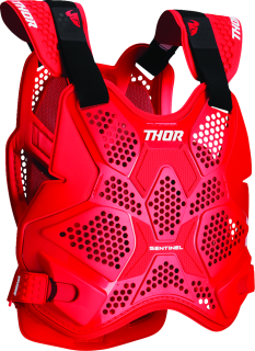 Lehký hrudní / zádový chránič THOR SENTINEL PRO CHEST PROTECTOR  barva červená/černá, velikost XS/S
