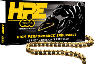 Motocyklový řetěz REGINA CHAIN 520 HPE GG 118 článků, barva zlatá, včetně nýtovací spony