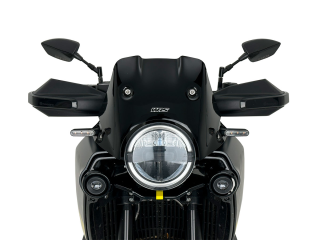 Plexi motocyklu WRS verze ENDURO pro HUSQVARNA NORDEN 901 EXPEDITION rok 2023 barva černá lesklá, výška plexi 18,5 cm 