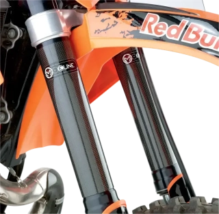 Carbonové/karbonové kryty vidlic MOOSE RACING CARBON FIBER FORK GUARDS pro motocykly HUSQVARNA, pár 