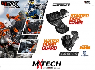 Kryt vodní pumpy carbonový 4MX pro KTM FREERIDE 250